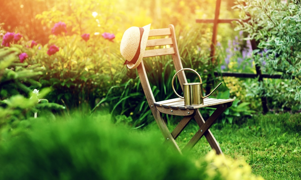 empty chair in garden